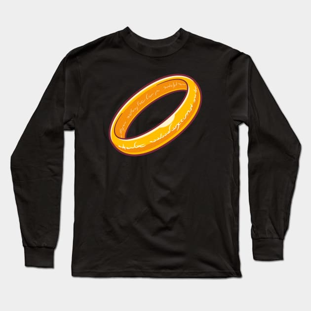 Gold Ring Cartoon Long Sleeve T-Shirt by Catalyst Labs